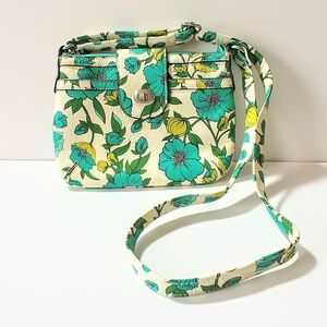 Green Floral Bag Merona Faux Leather Crossbody Bag